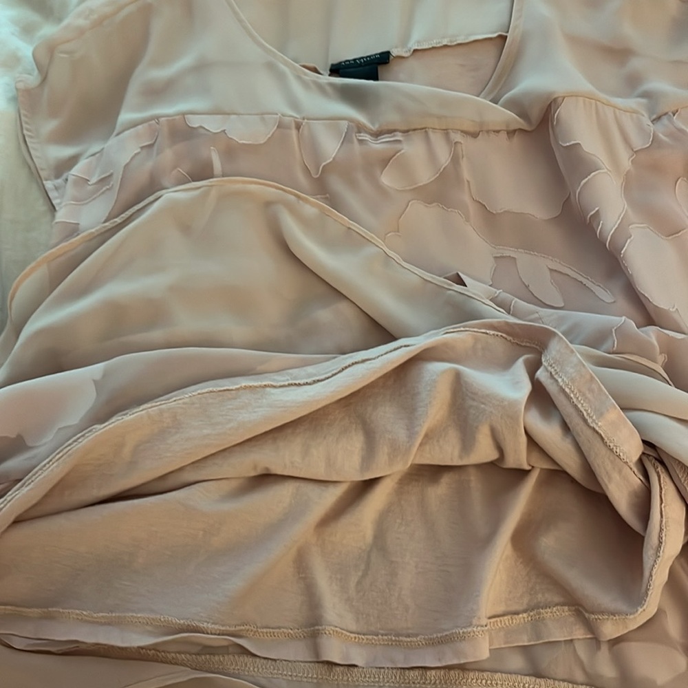 Ann Taylor XL Light Pink Cap Sleeve Blouse - Picture 7 of 8